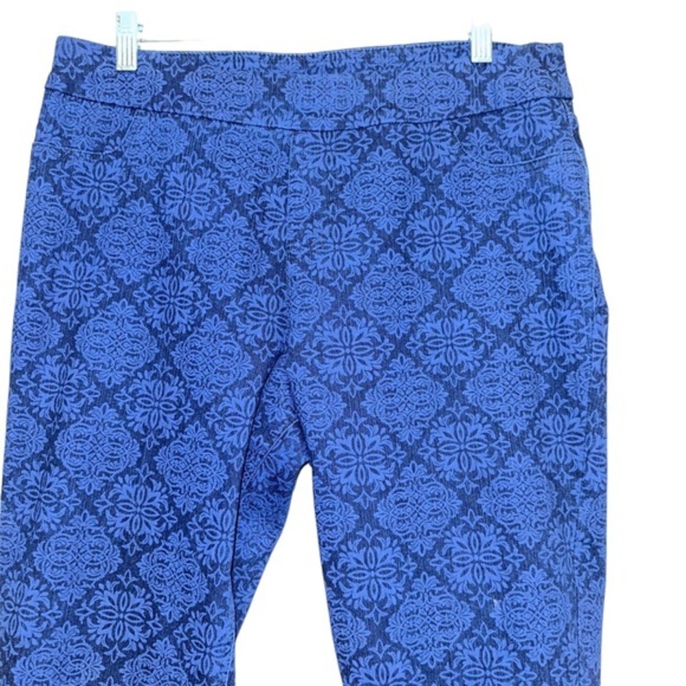 Soft Surroundings Jeans Women’s Blue Denim Slim Leg Pull On Pants size L‎